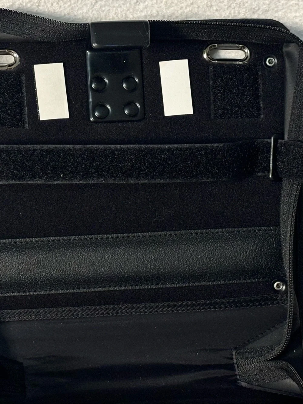 Slim Black Canvas Messenger Bag for Men - Unbranded